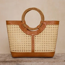 Load image into Gallery viewer, Brown Leather Large Square Purse