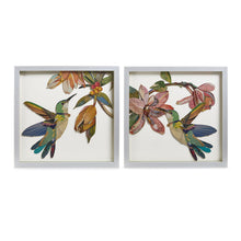 Load image into Gallery viewer, Hummingbird Paper Collage Wall Art - 2 Styles Pick up Only