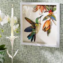 Load image into Gallery viewer, Hummingbird Paper Collage Wall Art - 2 Styles Pick up Only