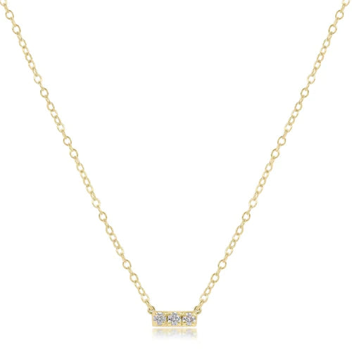 E. Newton 14kt Gold Diamond Significance Bar Necklace - Three