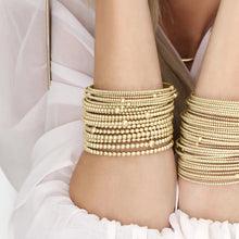 Load image into Gallery viewer, E. Newton Classic Gold Bead Bangle - 3mm/4mm
