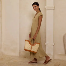 Load image into Gallery viewer, Brown Leather Large Square Purse
