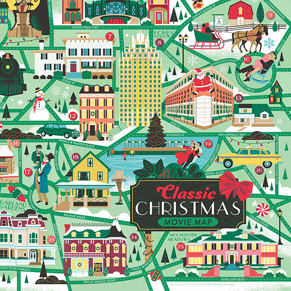 Classic Christmas Movie Map - 500 Pieces