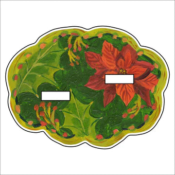 Poinsettia Pattern Double Acrylic Stand