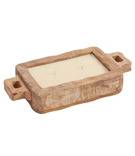 Wood Tray Candle - Vanilla Scented
