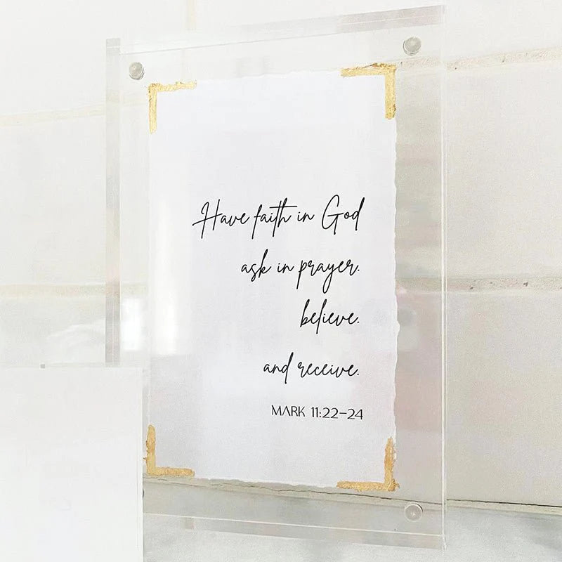 Acrylic Frames with Scripture