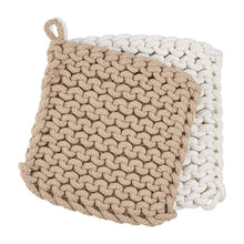Load image into Gallery viewer, Crochet Pot Holder Set - 2 Colors
