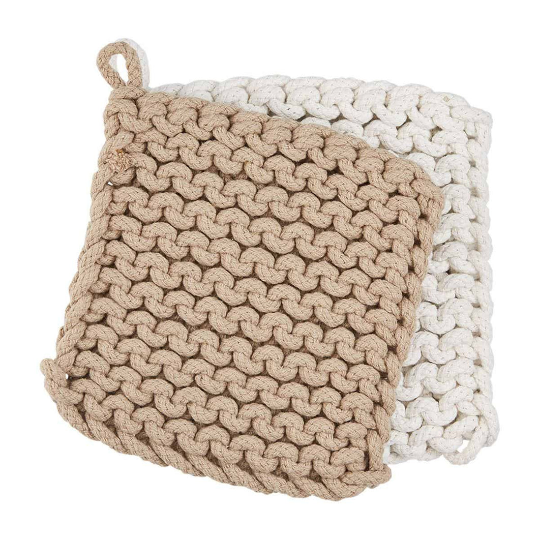 Crochet Pot Holder Set - 2 Colors