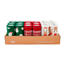 Load image into Gallery viewer, Christmas Cocktail Napkin Rolls - 3 Styles
