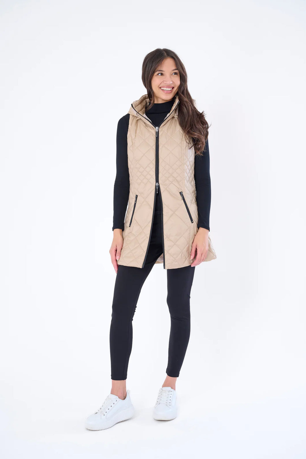 Long Quilted Vest - 3 Colors