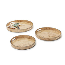 Load image into Gallery viewer, Burled Wood Pattern Round Tray - 3 Sizes
