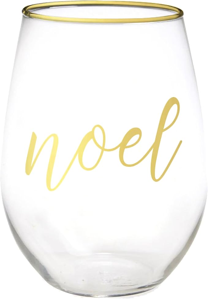 Stemless Noel Glass