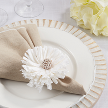 Load image into Gallery viewer, Raffia Green Flower Napkin Ring - Set Of Four ( 2 Colors)
