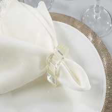 Load image into Gallery viewer, Crystal Glass Napkin Rings - Set of 4
