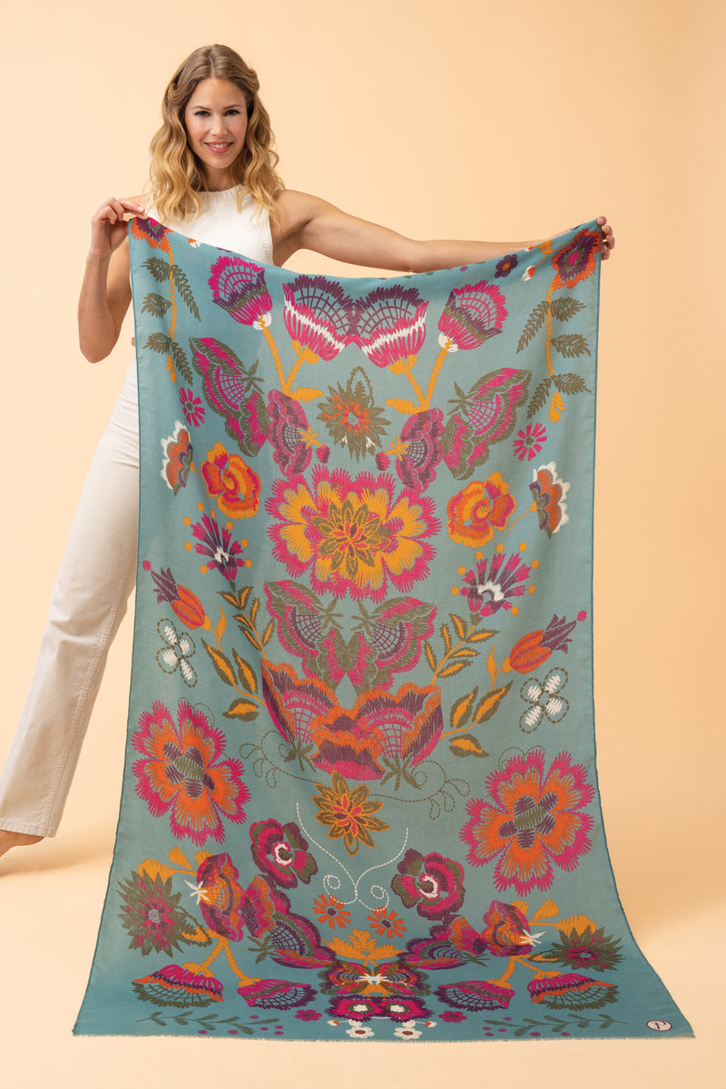 Floral Symmetry Scarf