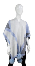 Load image into Gallery viewer, Poncho With Fur Pom Poms - 2 Colors
