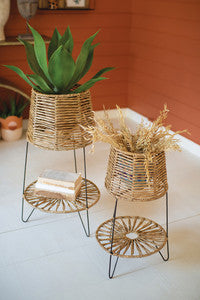 Seagrass And Iron Planters - 2 Sizes