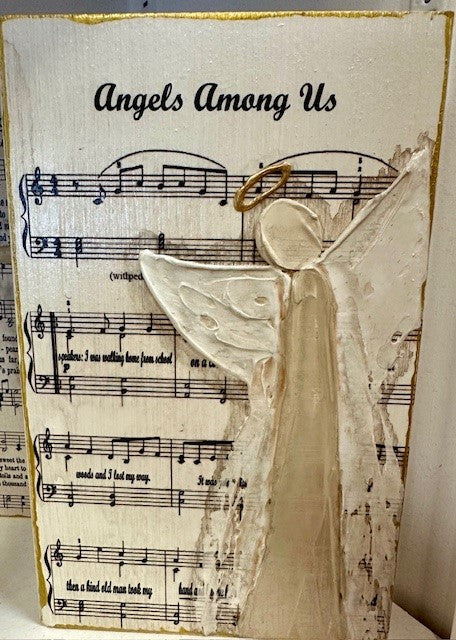 Angels Among Us Hymnal Block Art