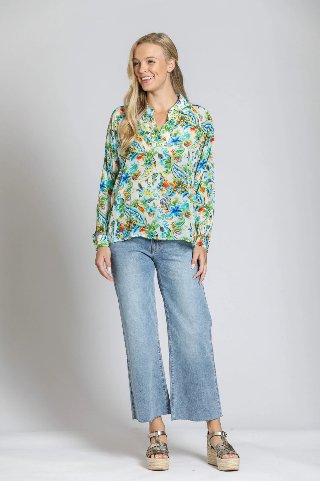 Wide Leg Crop With Raw Edge Hem