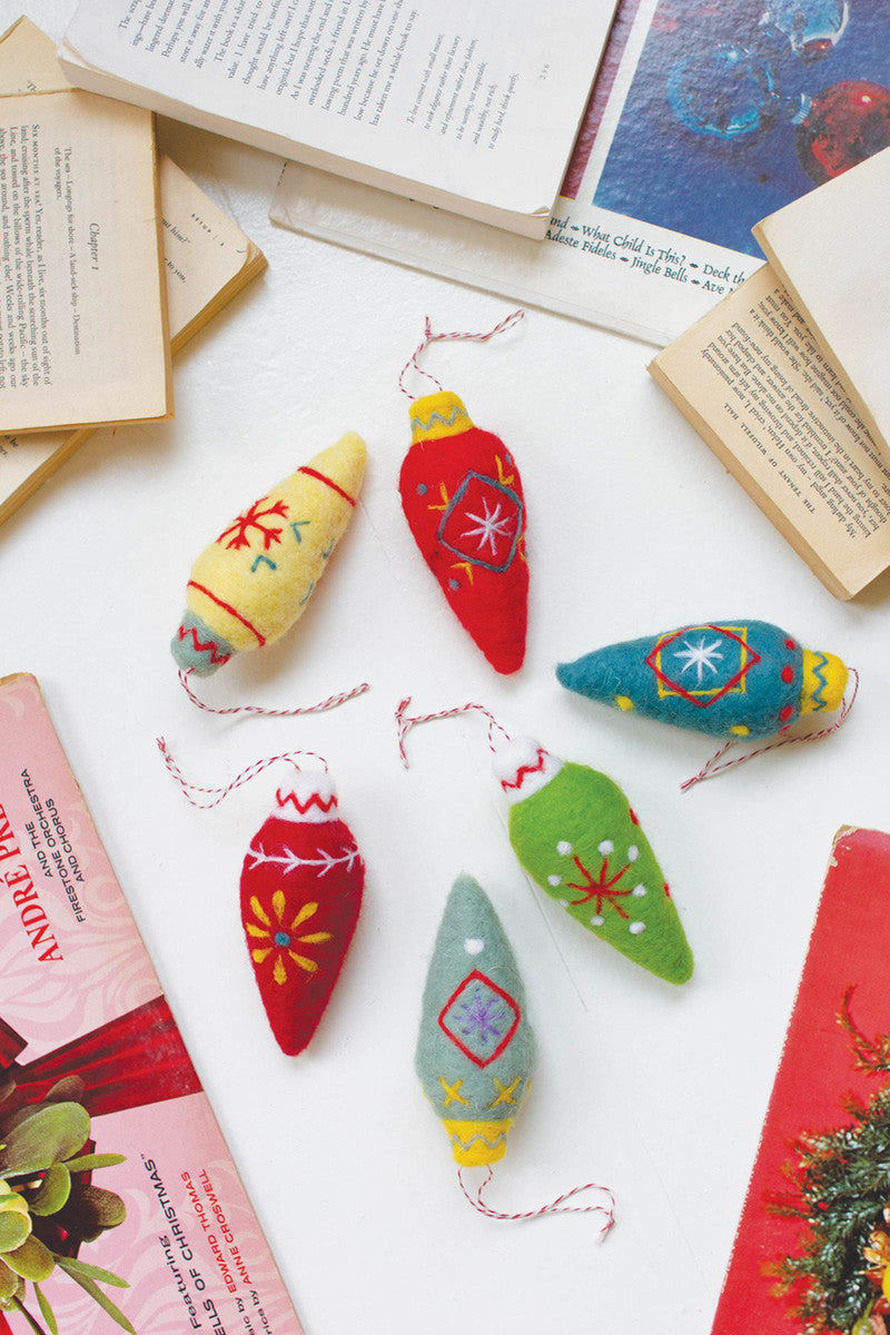 Felt Christmas Light Ornaments