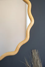 Load image into Gallery viewer, Squiggle Wood Circle Mirror
