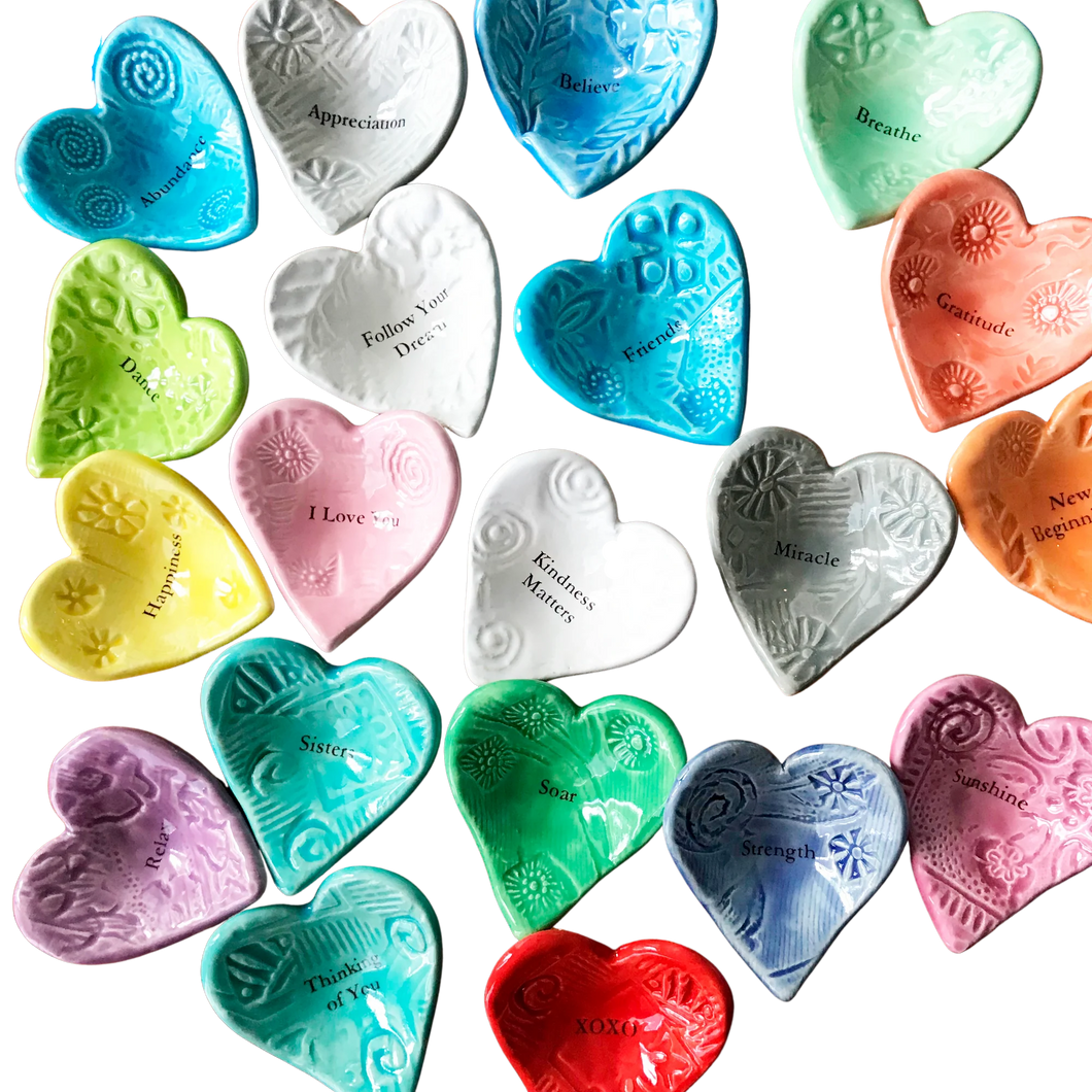 Hand Made Ceramic Hearts