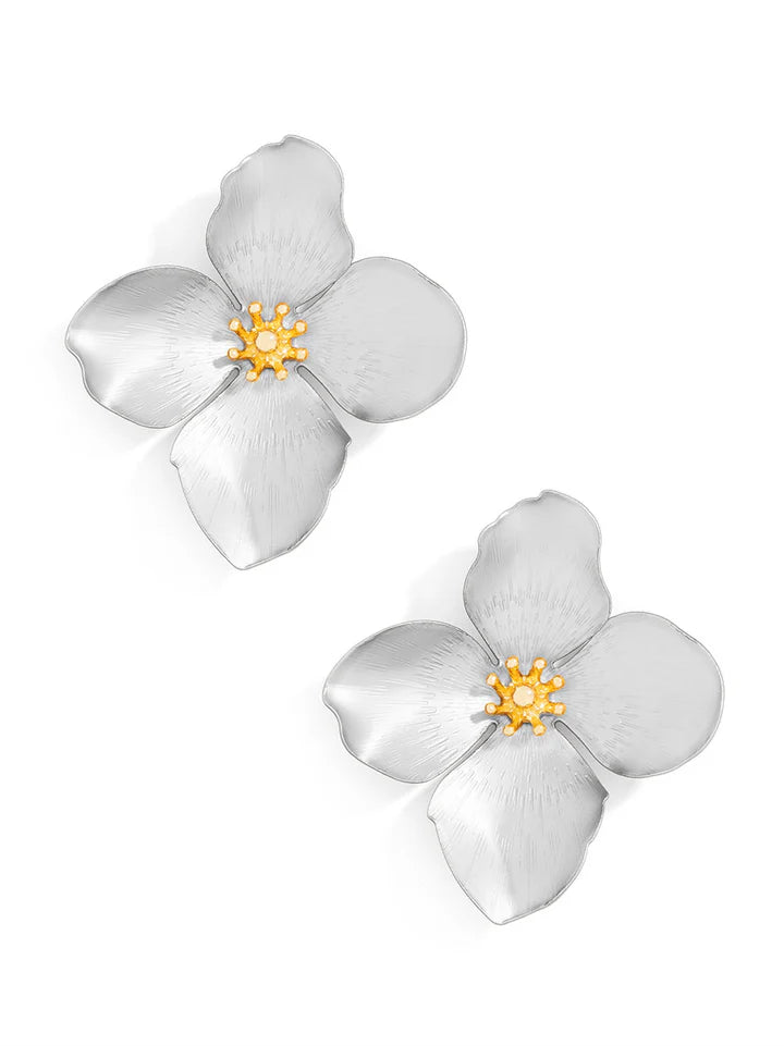 Flower Petal Earring gold/silver – The Dogwood Shop
