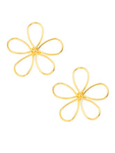 Load image into Gallery viewer, Metal Looping Flower Earrings - 2 Colors
