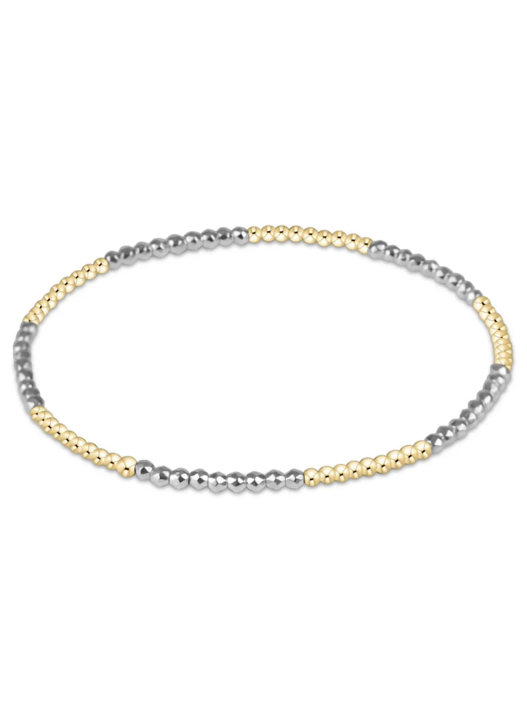 E. Newton Silver Hematite Blissful 2MM Bracelet