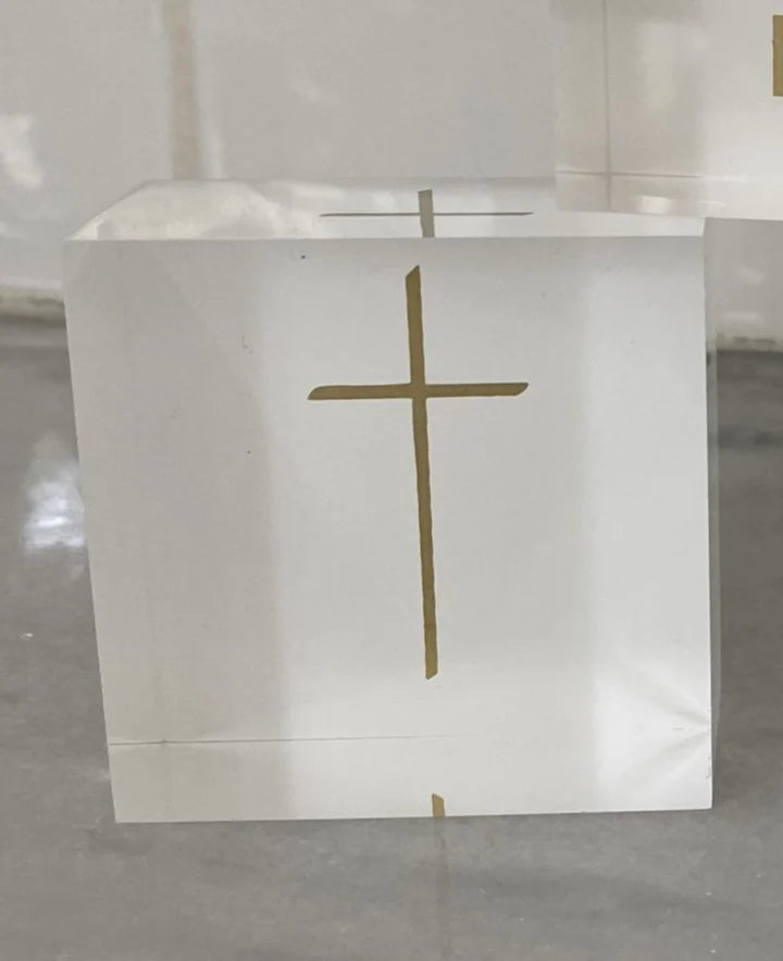 Acrylic Square With Cross