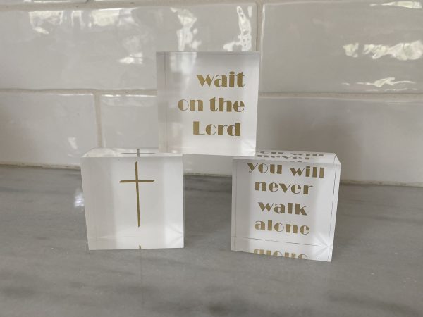 Acrylic Squares With Sayings - 3 Styles