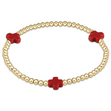 Load image into Gallery viewer, E. Newton Signature Cross Gold Bracelet 3mm - 5 Colors
