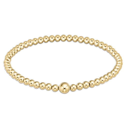 E. Newton Classic Gold Bead Bangle - 3mm/4mm