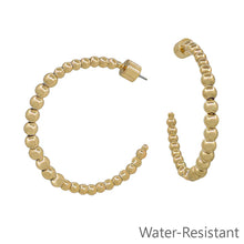 Load image into Gallery viewer, Graduated Beaded Hoop Earring - 2 Colors
