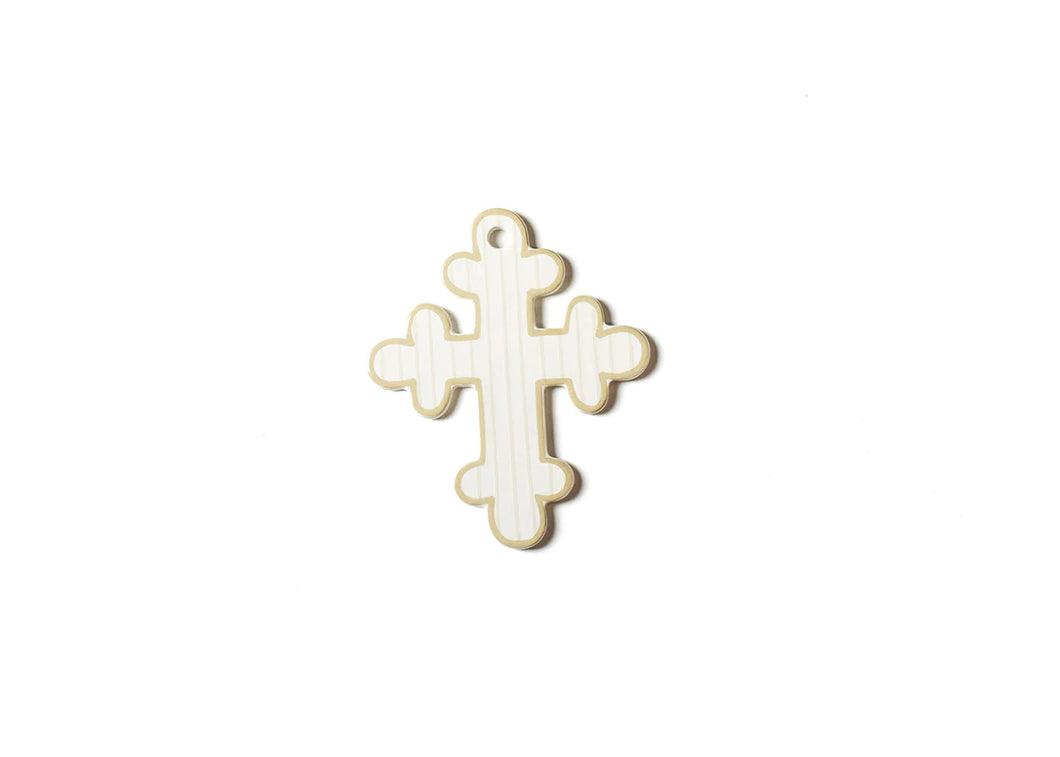 Ecru Pinstripe Cross