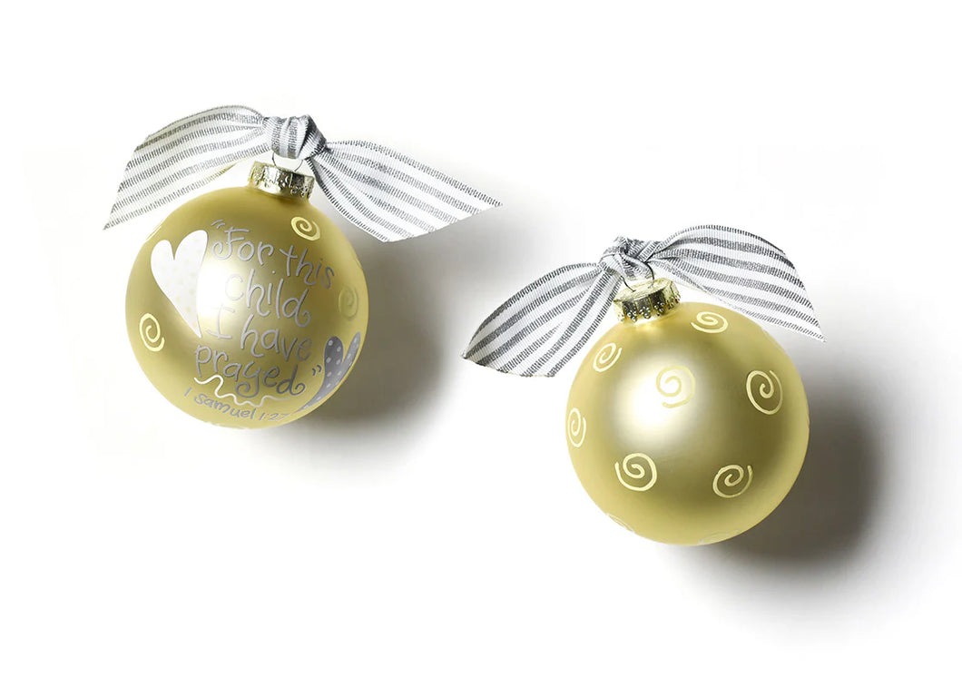 For This Child Glass Ornament