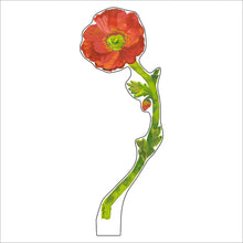 Load image into Gallery viewer, Red Iceland Poppy Acrylic Flower
