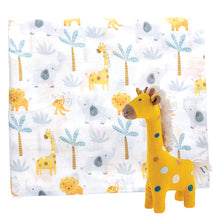 Load image into Gallery viewer, Muslin Blanket And Stuffed Animal Set - 2 Styles
