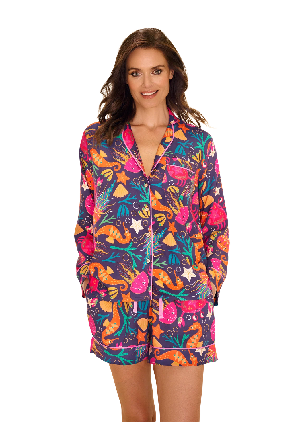 Seahorse Luxury Pajama Short Set