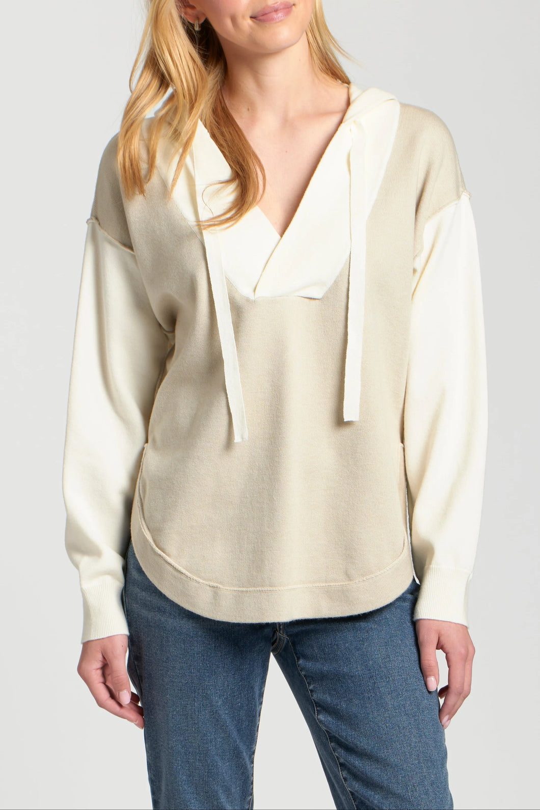 Color blocked Hooded Sweatshirt