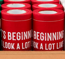 Load image into Gallery viewer, Christmas Cocktail Napkin Rolls - 3 Styles
