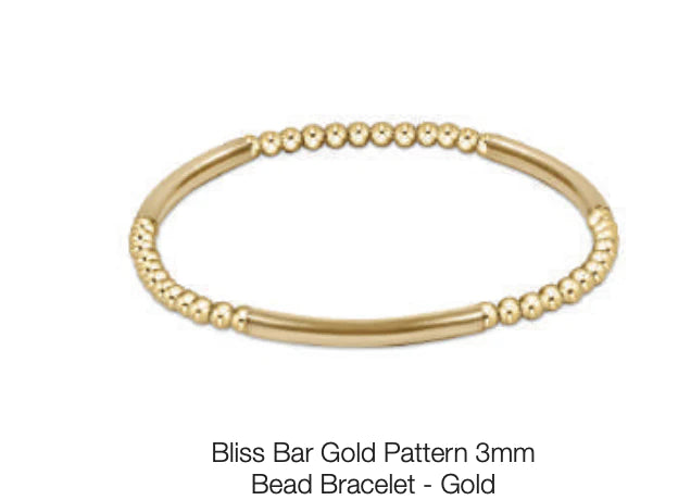 E. Newton Bliss Bar Pattern 3 mm Bead Bracelet