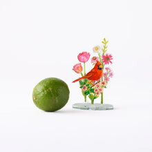 Load image into Gallery viewer, Mini Cardinal and Flower Set
