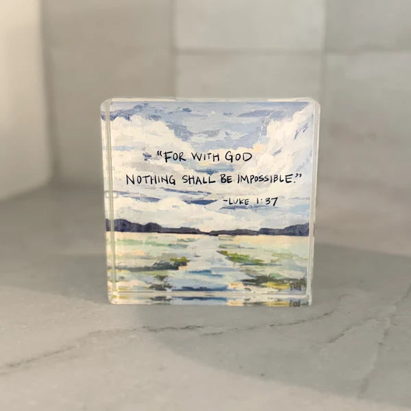 Luke 1:37 Acrylic Block