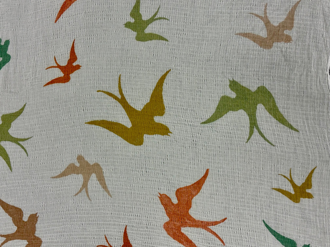 Colorful Bird Baby Swaddle