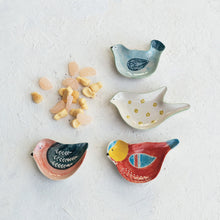 Load image into Gallery viewer, Stoneware Shaped Bird Dish - 4 Styles
