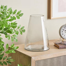 Load image into Gallery viewer, Glass Cone Shaped Vase - 2 Sizes
