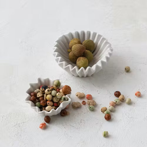 Fluted White Bowl