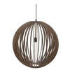 Round Slatted Pendant Lamp With Grey Finish (PICK-UP ONLY)