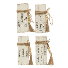 Load image into Gallery viewer, Wood Block Faux Books With Sayings - 4 Styles
